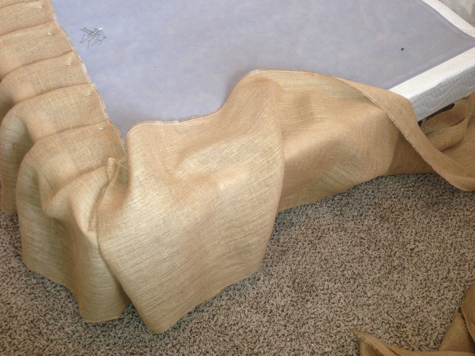 You Got Personal No Sew Burlap Bedskirt Tutorial