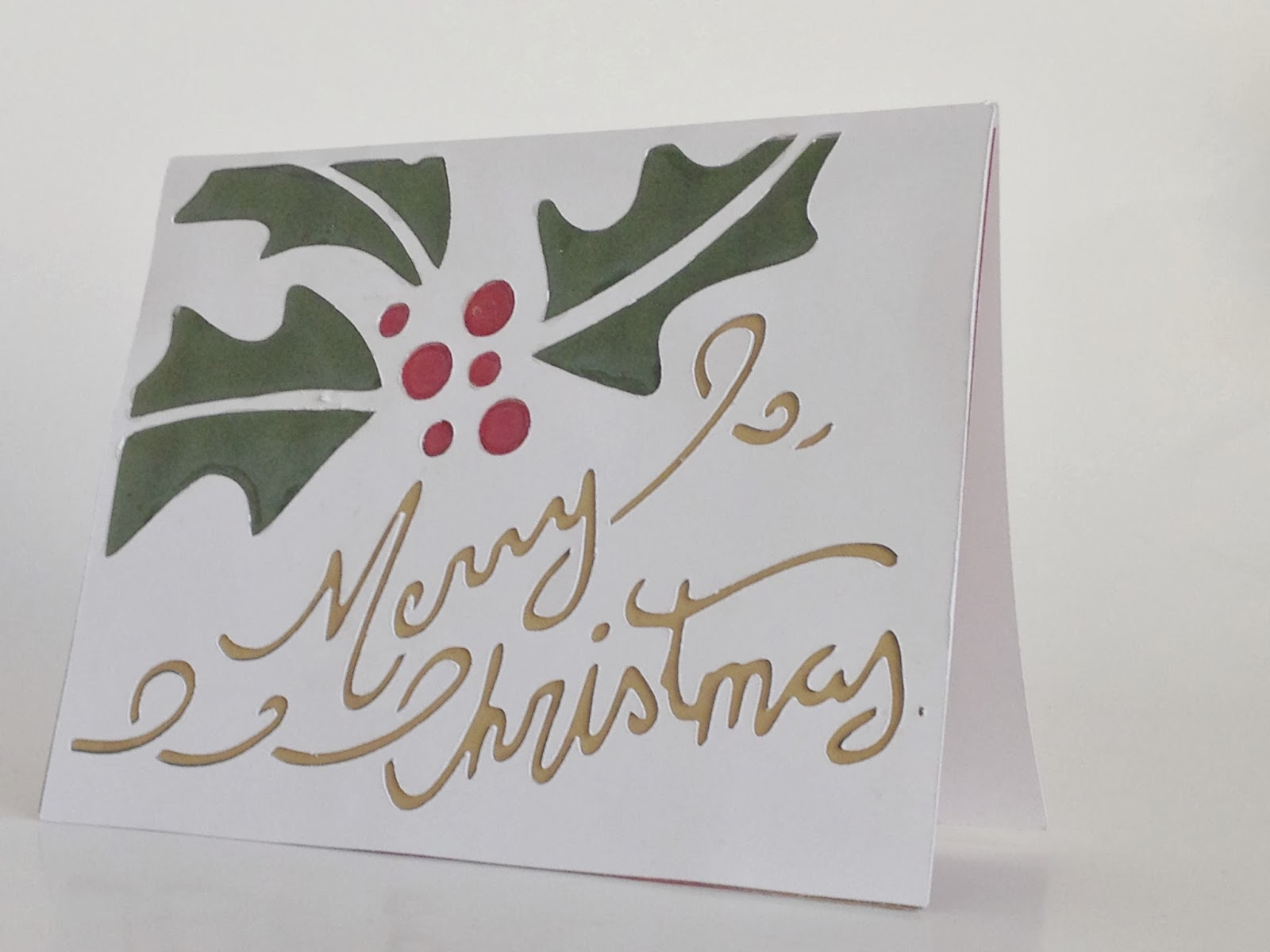 Courtney Lane Designs Super Simple Holly Christmas card