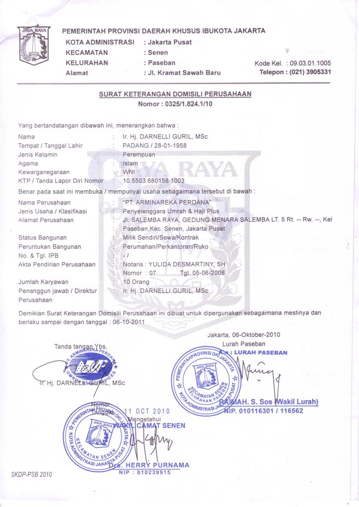 Contoh Surat Keterangan Domisili Untuk Daftar Haji Edukasi Lif Co Id