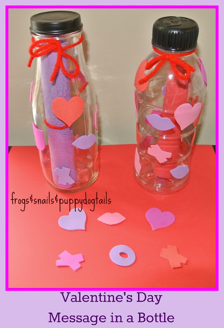 message in a bottle valentines for kids