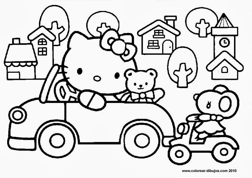 Imágenes para Colorear de Hello Kitty - Vol.1 (16 fotos) - Imagenes y