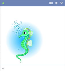 Seahorse sticker for Facebook