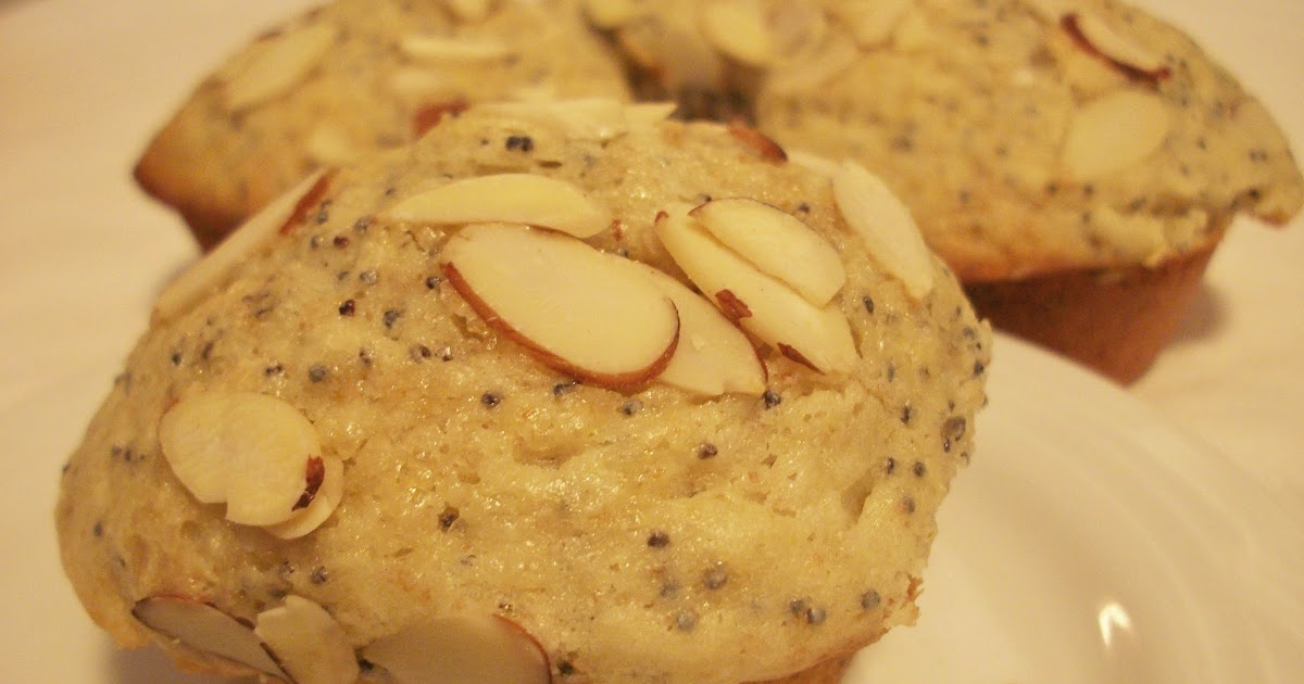 The Big Green Bowl Almond Poppy Seed Muffins