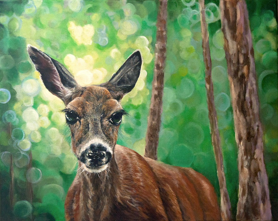 Melissa Adams Art "Doe Eyes" Painting of a Deer by Melissa Adams