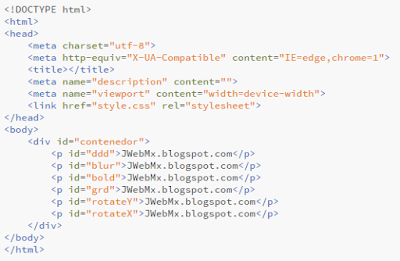 HTML Efectos CSS3