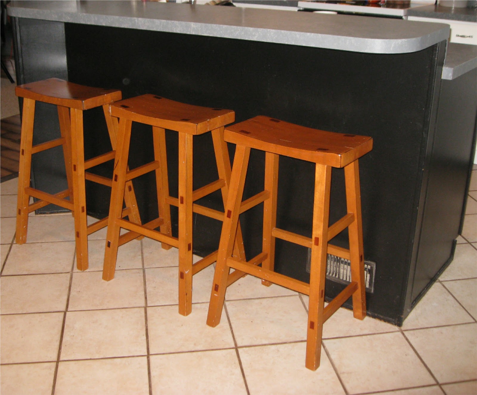 Kammy's Korner Barstools distressed and personalized