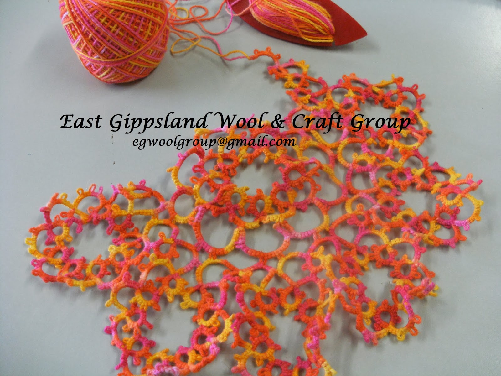 East Gippsland Wool & Craft Group October Play Day Tatting