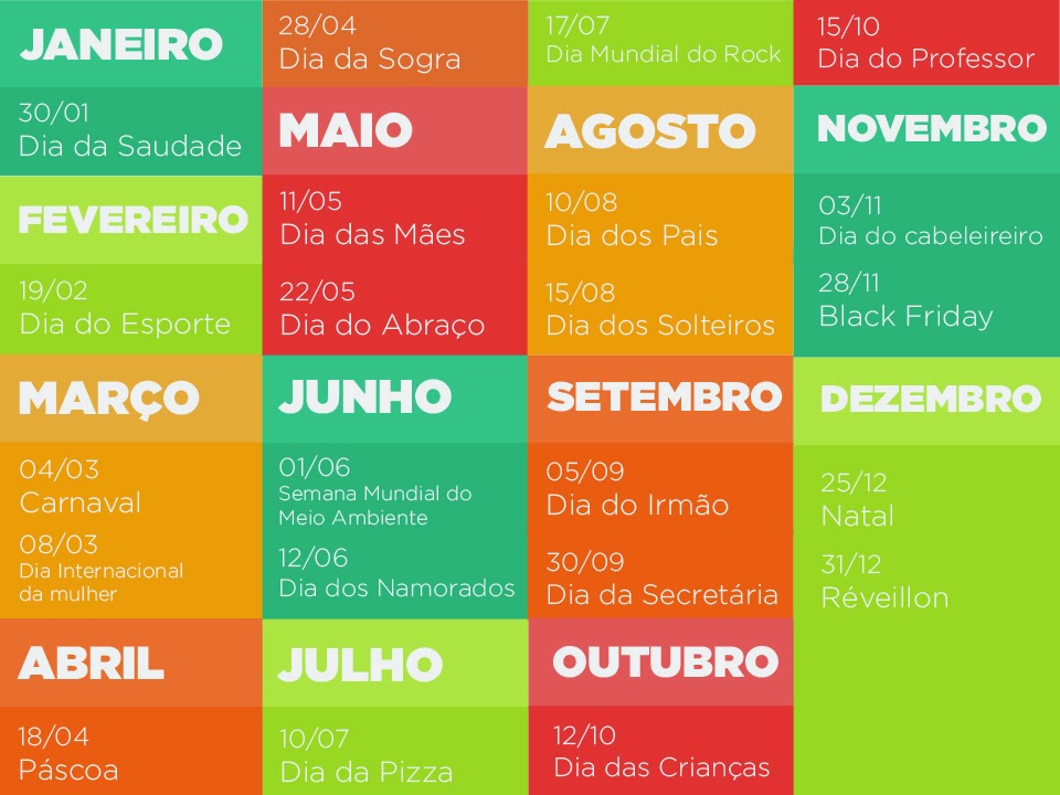 DATAS COMEMORATIVAS BRAZIL