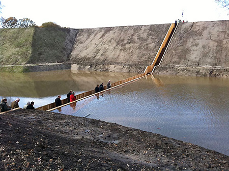 Sunken Pedestrian Bridge [Halsteren, Netherlands]