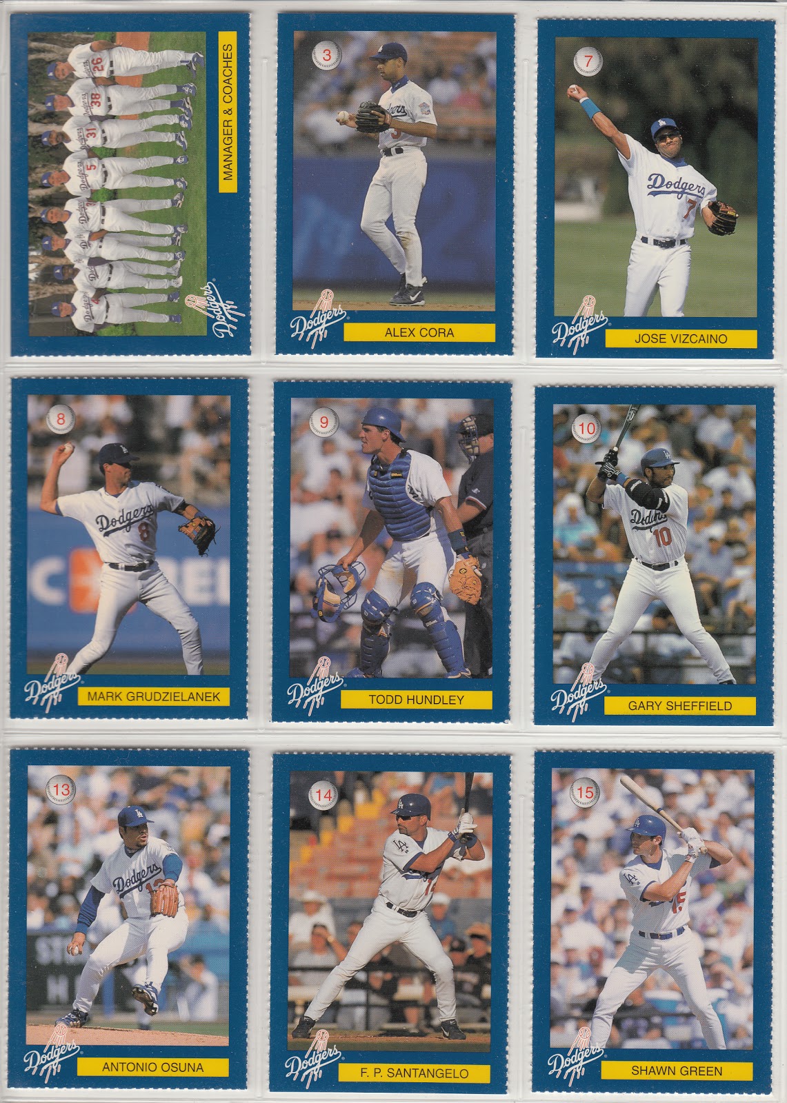 Collection 2000 Dodgers Police LAPD Baseball Card Set