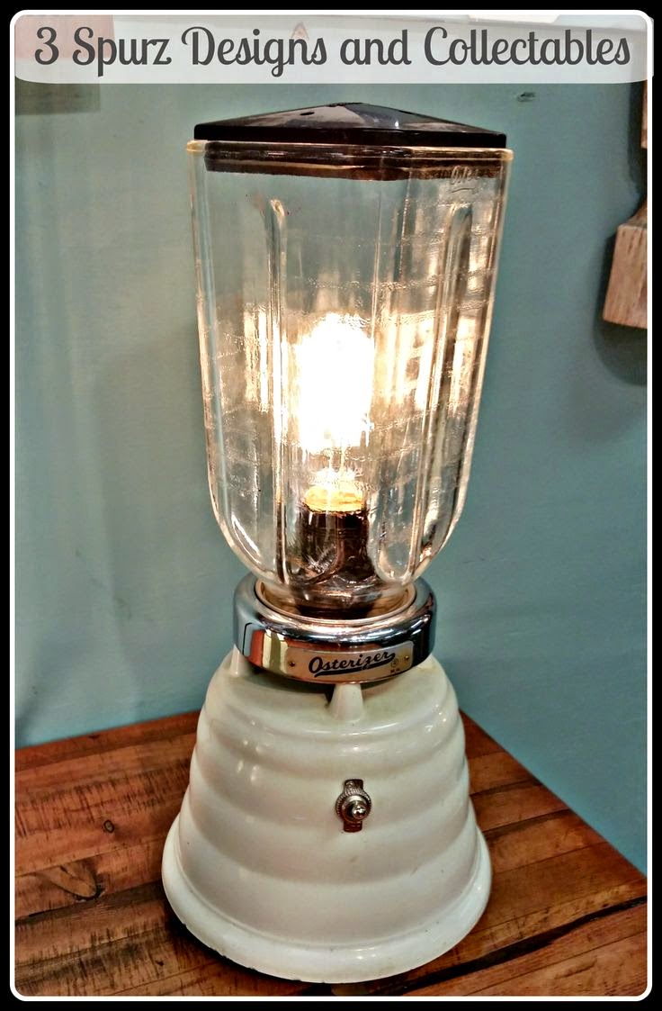 3 Spurz DandC Repurposed /Refurbished Creations!! Vintage Blender Lamp