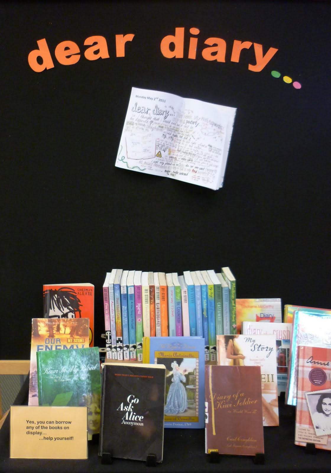 Library Displays Dear Diary