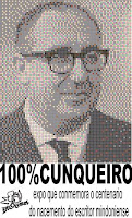 100 % CUNQUEIRO: expo biobibliográfica na Biblioteca Central Rialeda Logo da expo 100 por cen Cunqueiro
