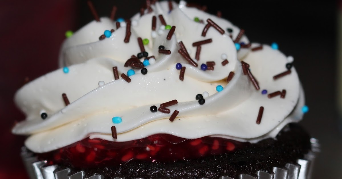 High Altitude Cupcakes Raspberry Freezer Jam topped Dark Chocolate