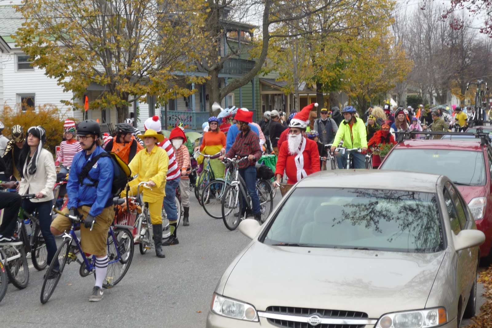 Halloween Bike Ride, Burlington, Vermont. 2012 South Burlington