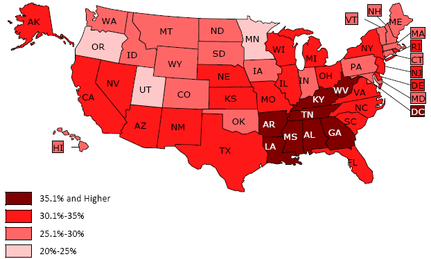 Obesity Chart By State