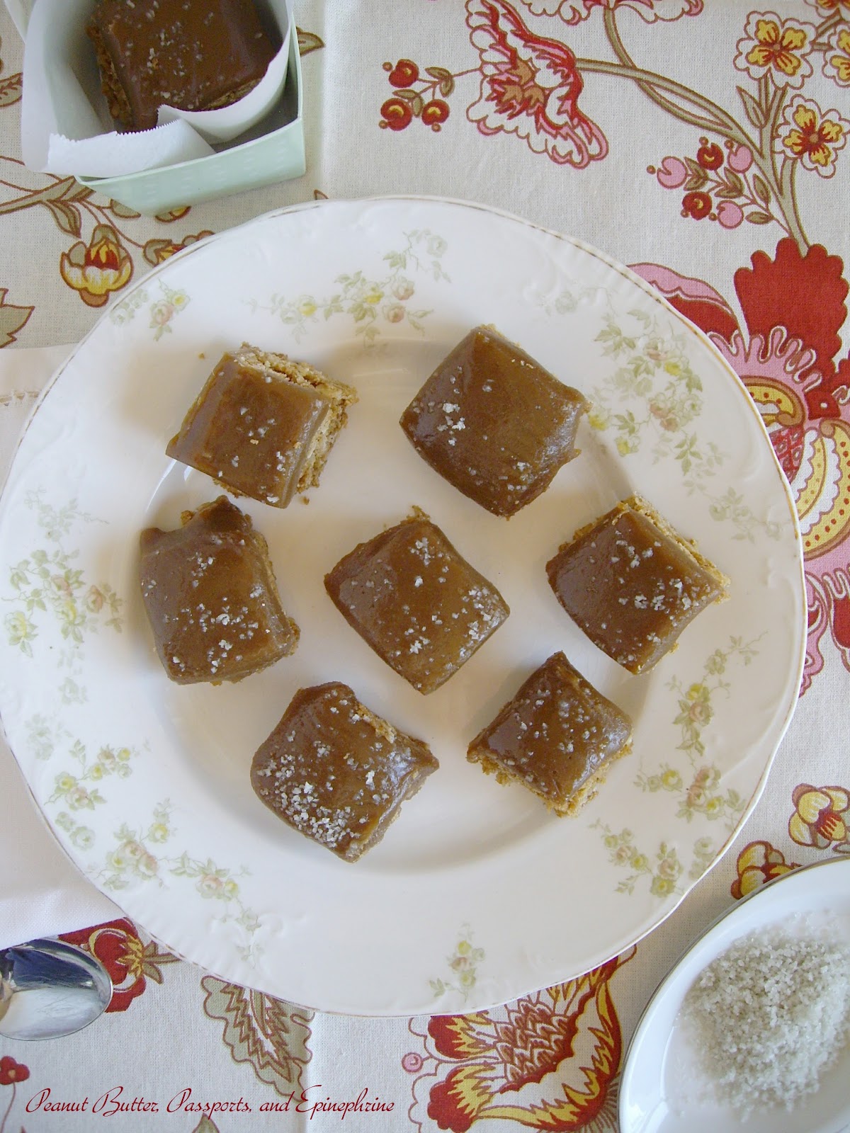 Pure and Peanut Free Salted Caramel Oatmeal Cookie Bars