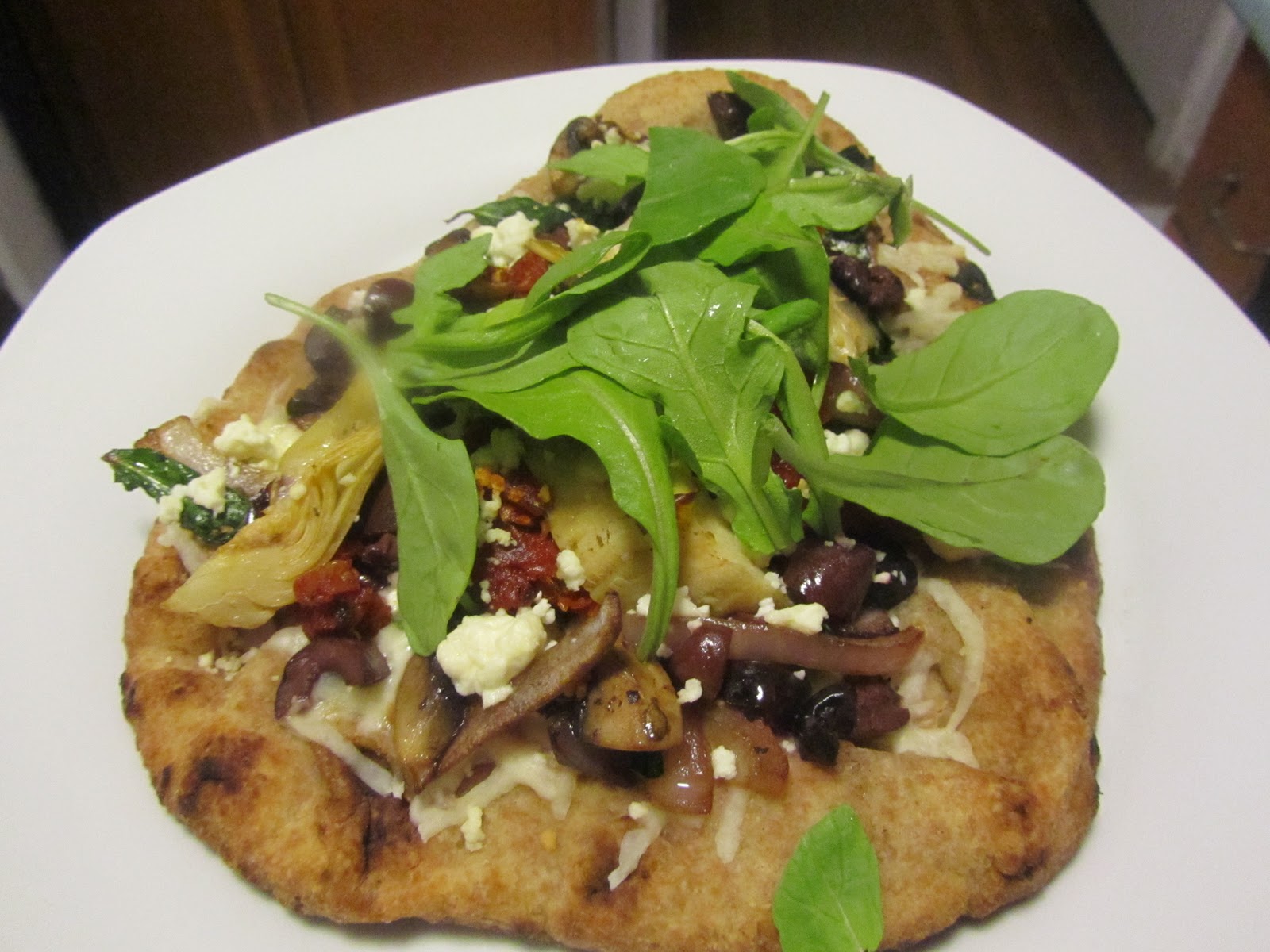 A Big ToDo greek flatbread pizza for dinner!