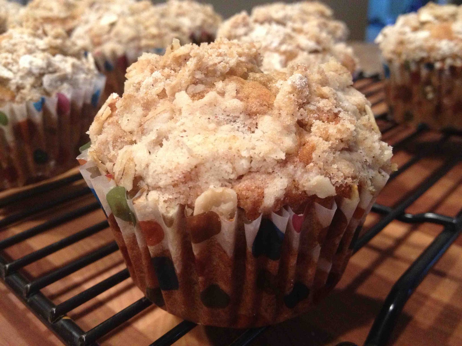 Oregon Transplant Banana Nut Muffins with Oatmeal Streusel