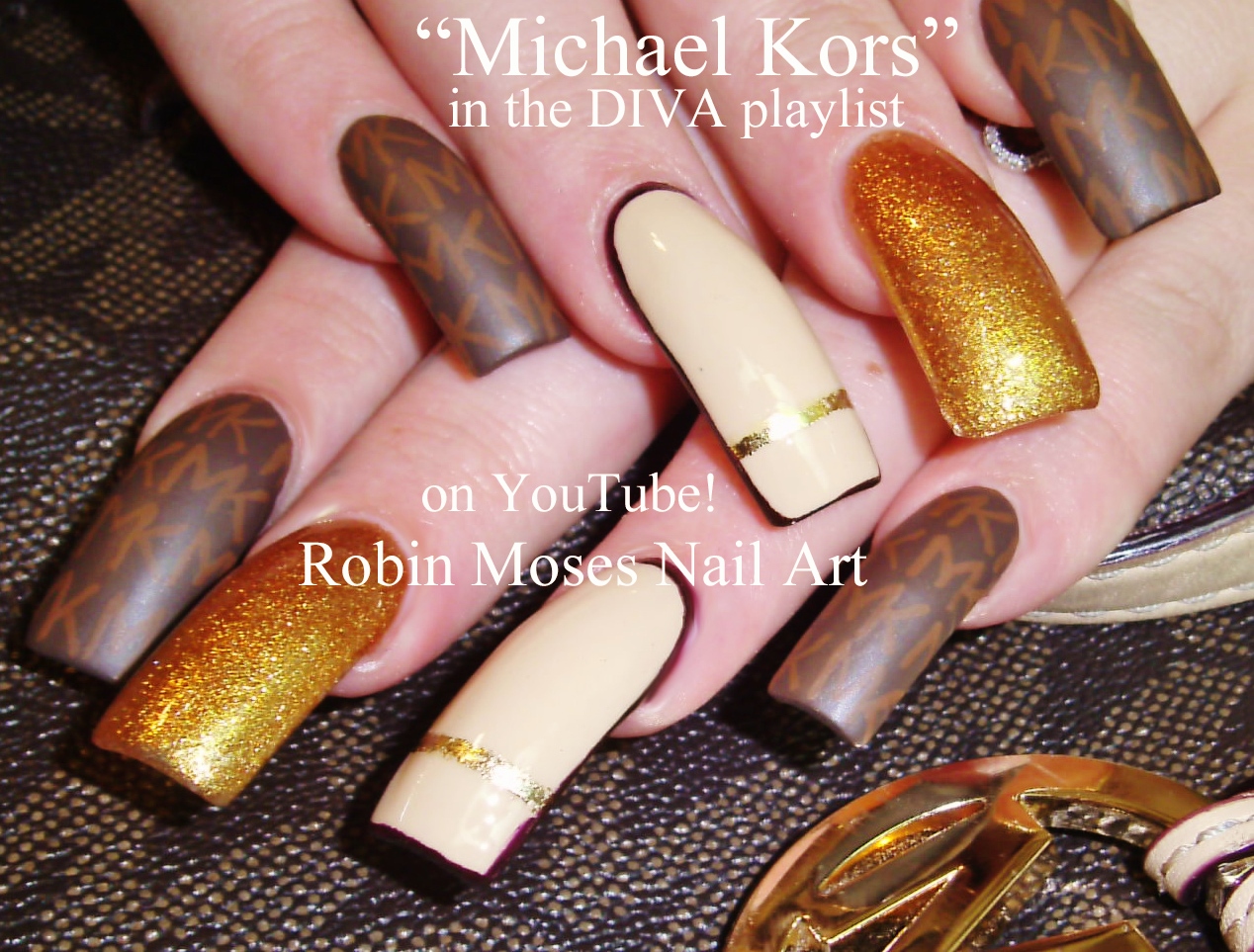 Robin Moses Nail Art Queen Bee Nail Art! "diva nails" "diva nail art