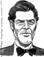 Roger Moore is a caricature by Artmagenta