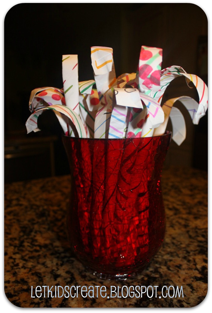 Let Kids Create Paper Candy Canes