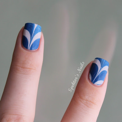 Blue White Water Marble