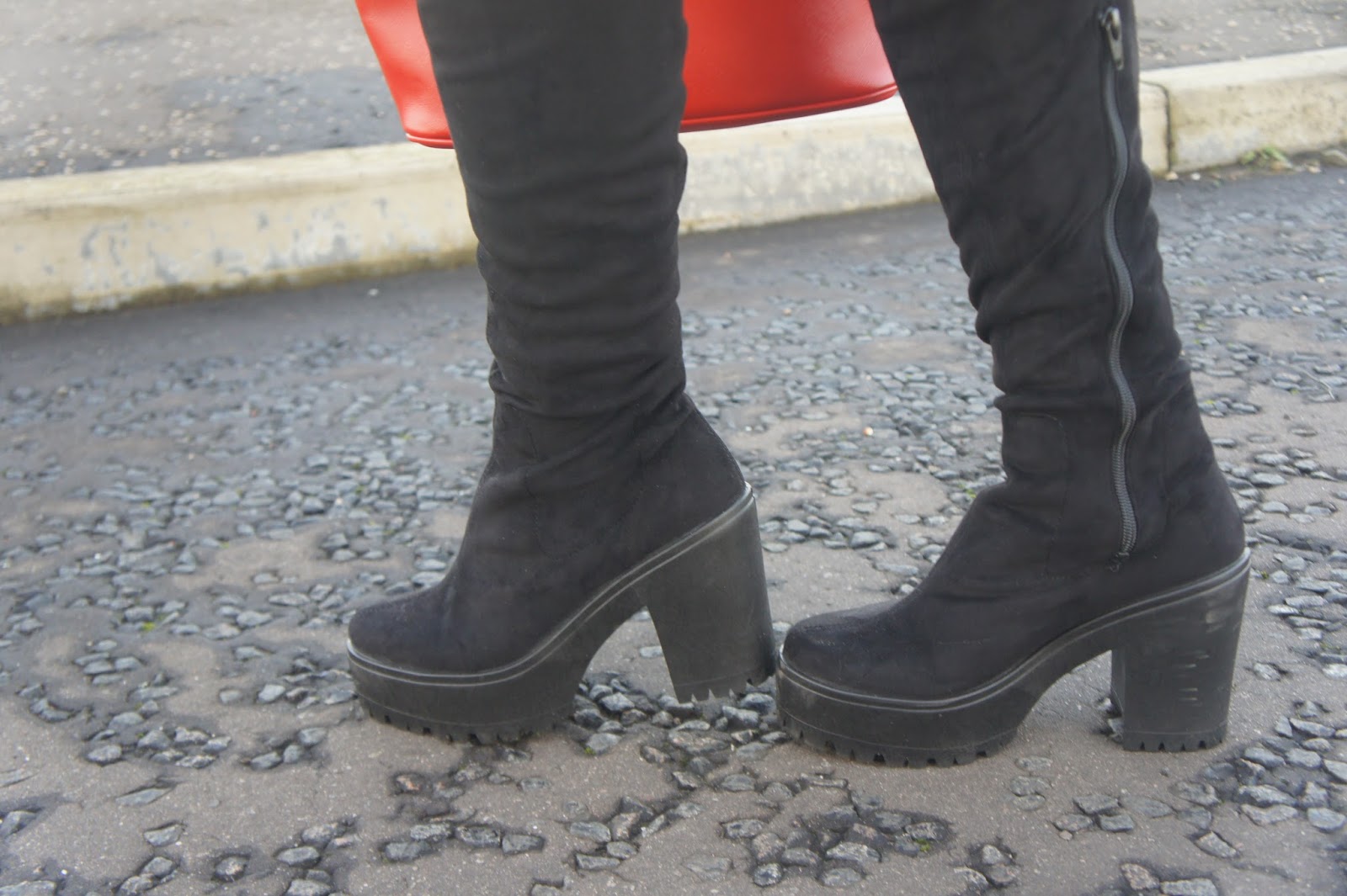 cleated over the knee boots