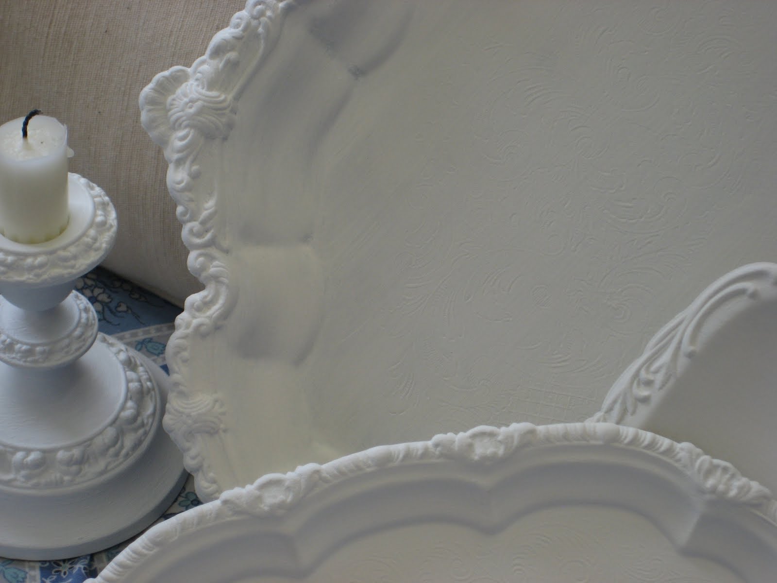 Lilies for Kate painting silver plate