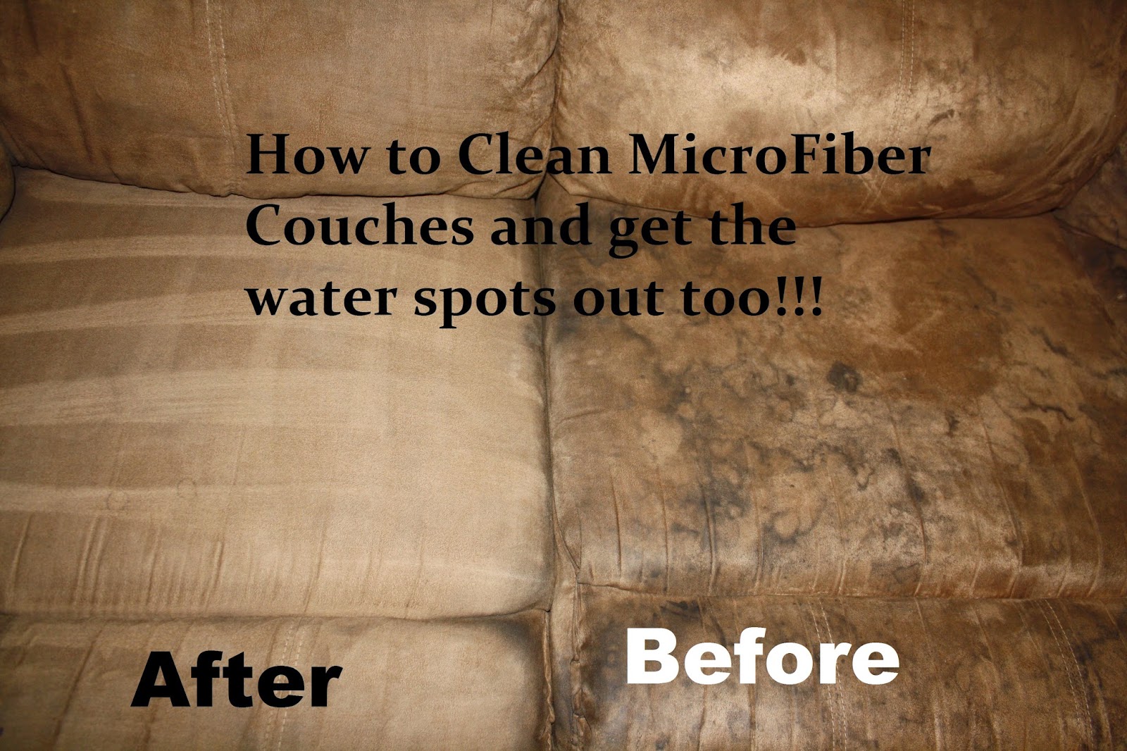 Tada's Kooky Kitchen: How to: Clean Microfiber Couches AND get the water  spots out too!!