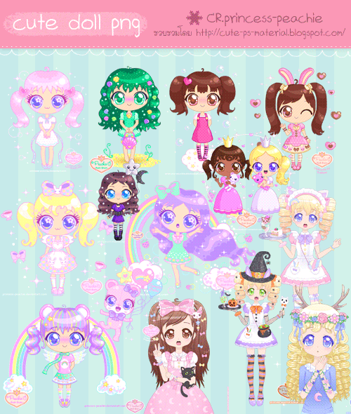 cute doll png set 2 preview