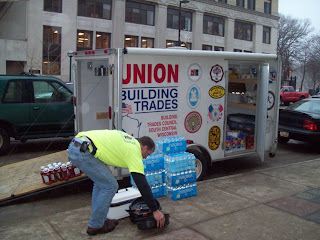 Union building trades food setup