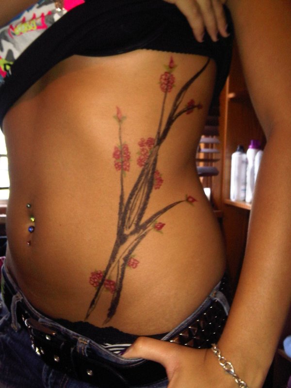 Cherry blossom tattoo design