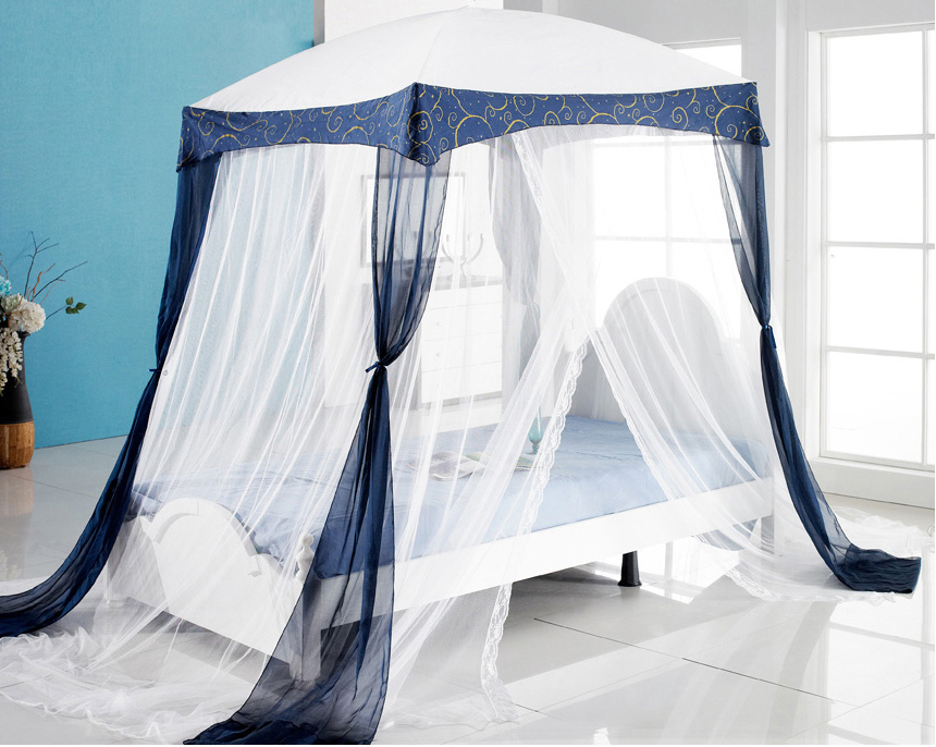 New Bed Canopy Mosquito Net Blue Canopy bedding fits twin / Queen eBay