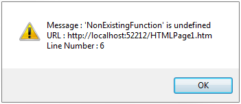 JavaScript window onerror event example
