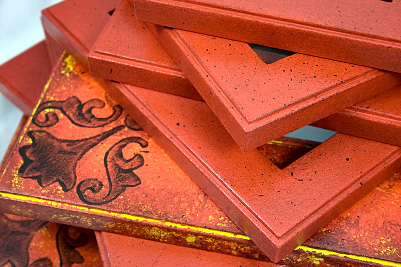 Details in the Decor Red Frames Hand Made By Me!