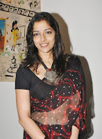 Nishanthi, In, Black, Saree
