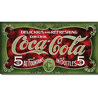 coca cola 5 cent 1900s vintage tin sign for man caves