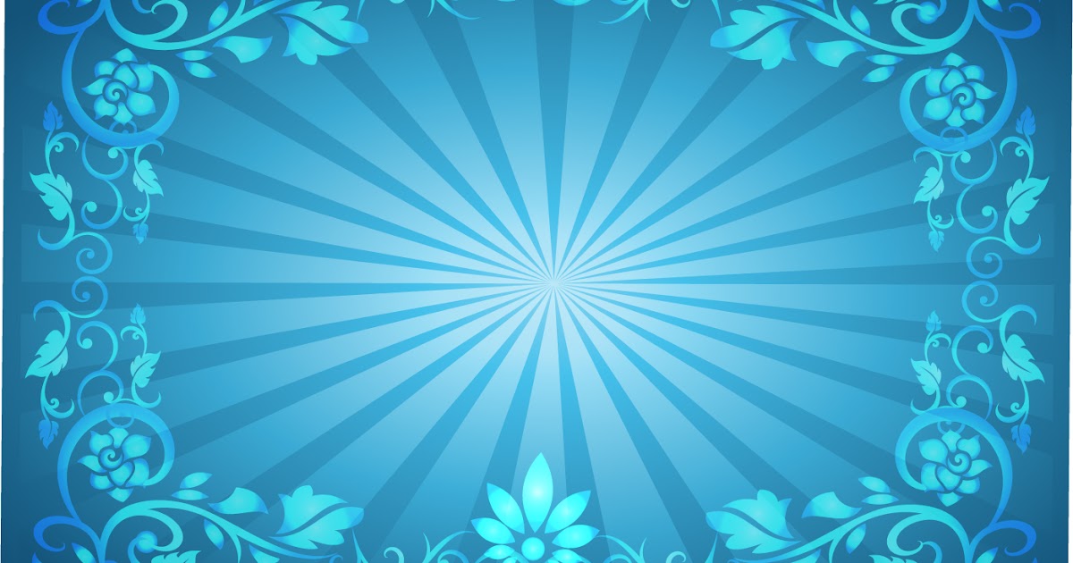 Free Vector がらくた素材庫: 植物フレームの光が拡がる背景 Flower Frame Sunburst Background イラスト素材