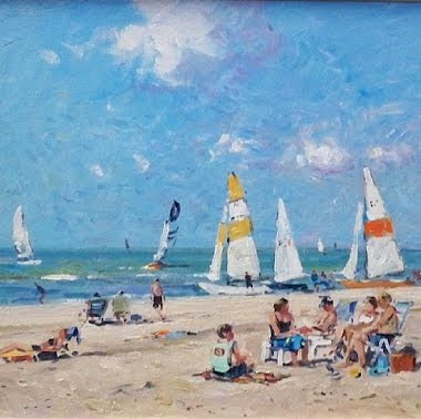 View of Sail Boats at the Beach