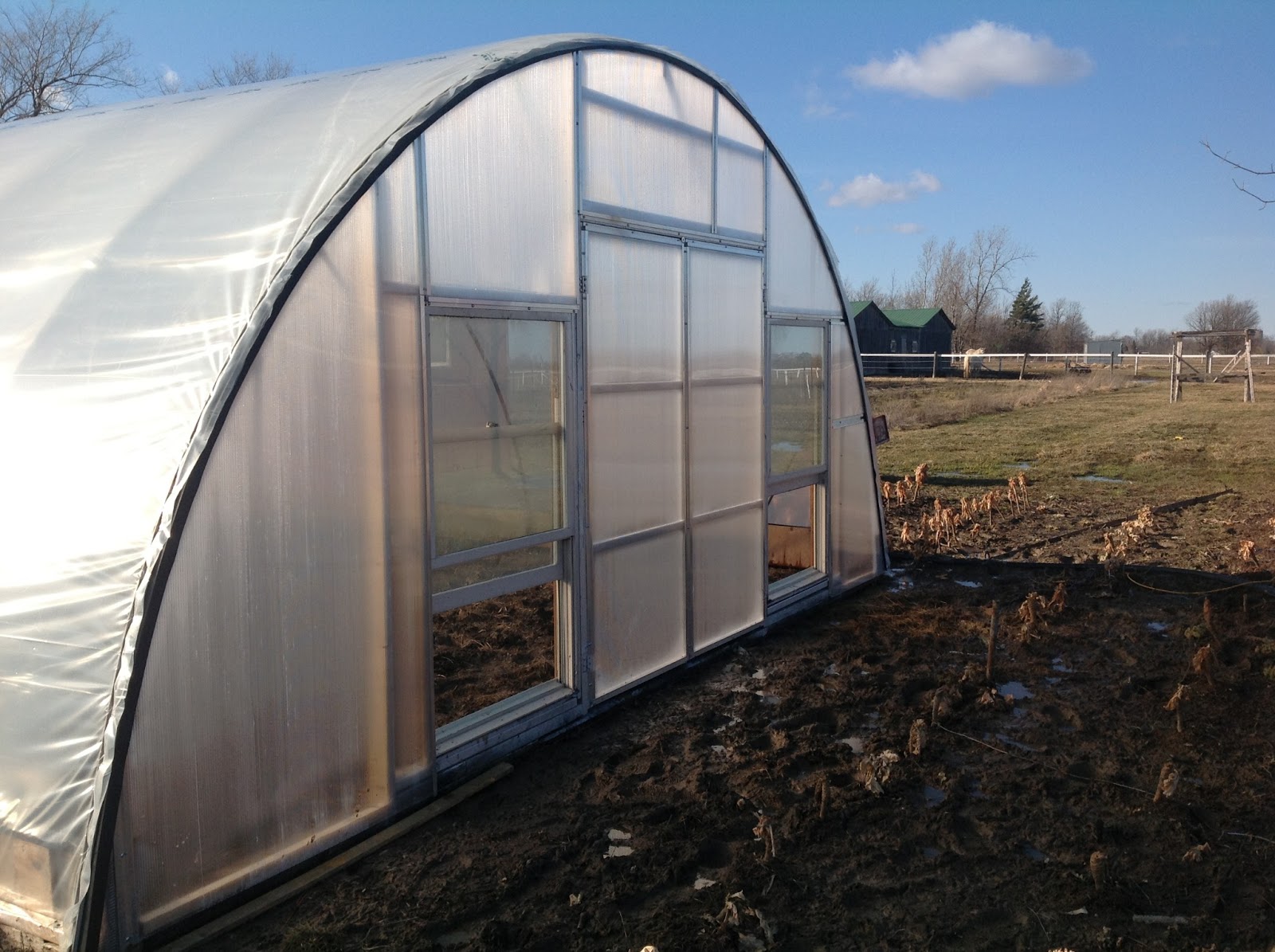 Chez Nous Farms Certified Organic in Niagara Our two layer hoophouse