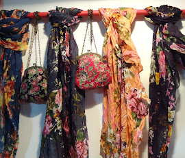 roses bags and scarves