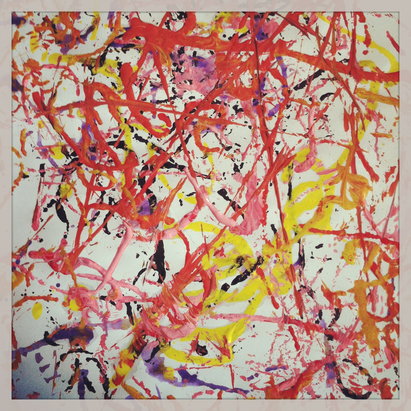 mamascout string painting with olders