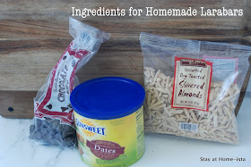 ingredients for homemade larabars