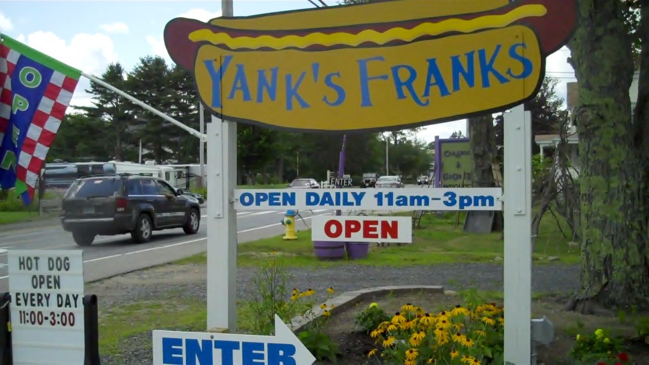 The Hot Dog Truck Hot Doggin' in Maine Yank's Franks in Wells, Maine