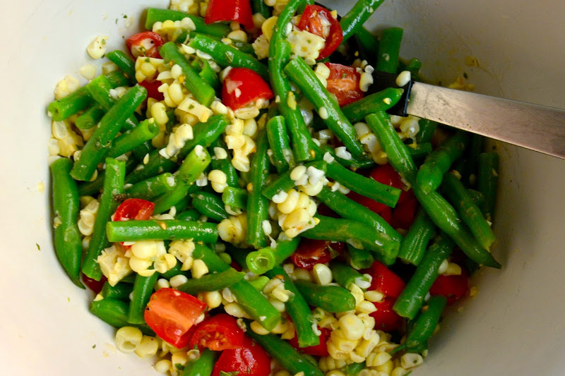 Aesthetic Nest Recipe Garlicky Green Bean, Sweet Corn and Tomato Salad