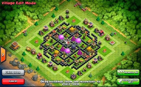 kumpulan base coc th8 keren 2017 with bomb tower trik dan tips menarik