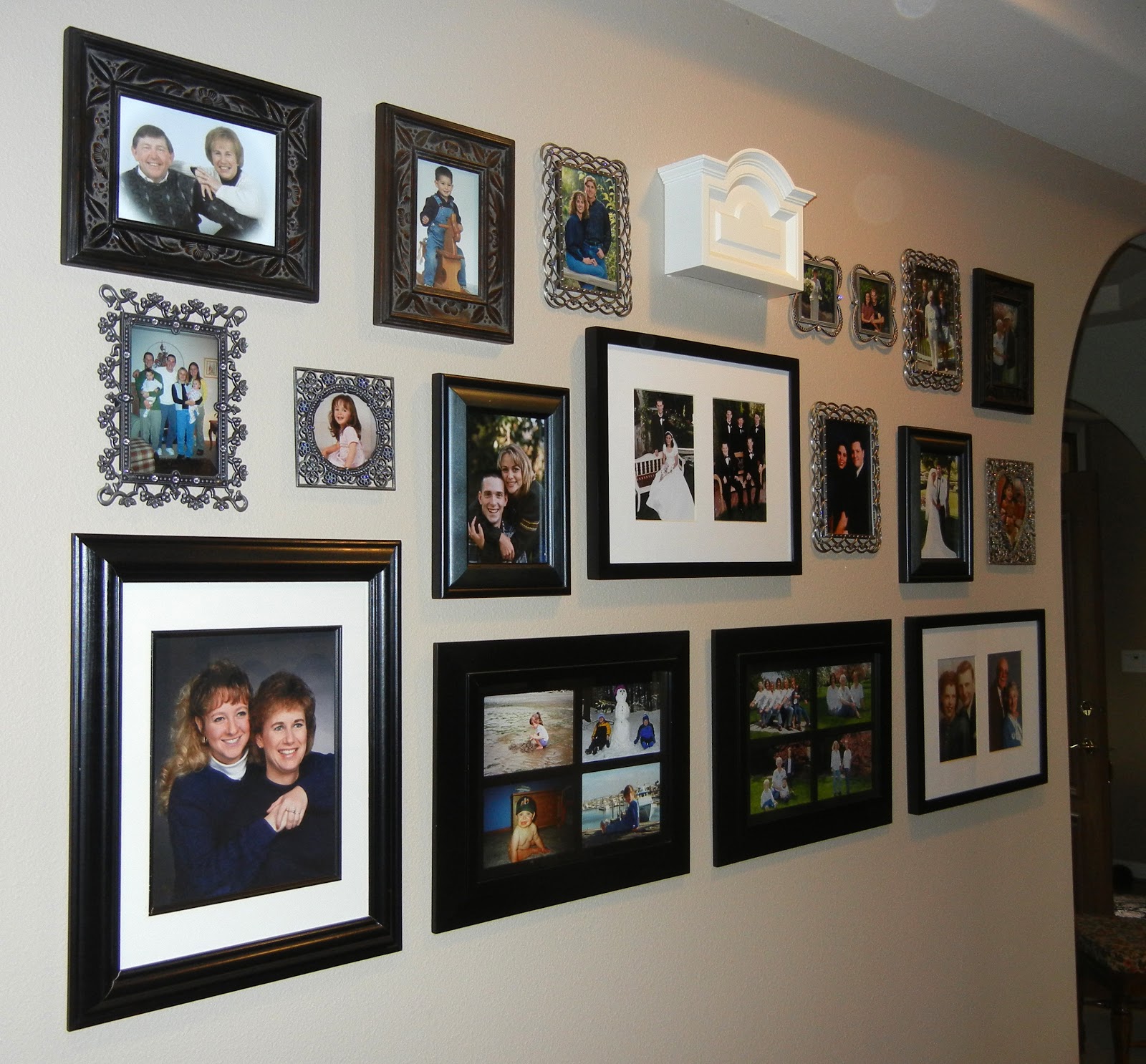 Unique Photo Display Wall for Small Space