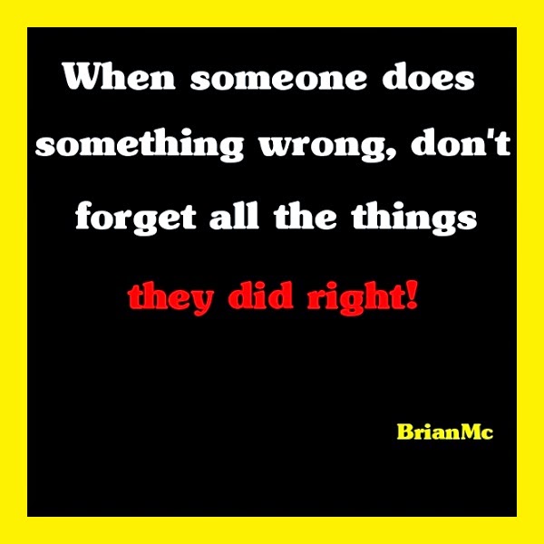 When someone does something wrong, quote