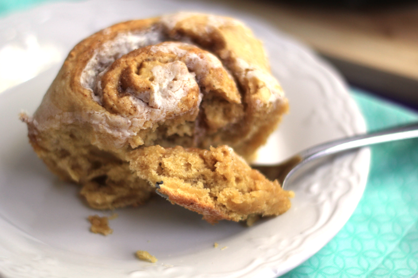 Pumpkin Cinnamon Rolls with Maple Frosting Grandbaby Cakes